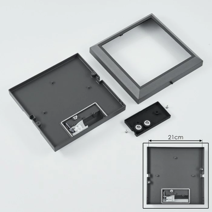 Hofstein Alkmaar Außendeckenleuchte LED Anthrazit, 1-flammig 5 Hofstein Alkmaar Außendeckenleuchte LED Anthrazit, 1-flammig – Bild 5