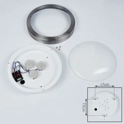 Hofstein Alleen Au&szlig;endeckenleuchte LED Nickel-Matt, 3-flammig -Deutschland Deckenleuchten außen Verkäufe 2022 alleen aussendeckenleuchte h3435519 4