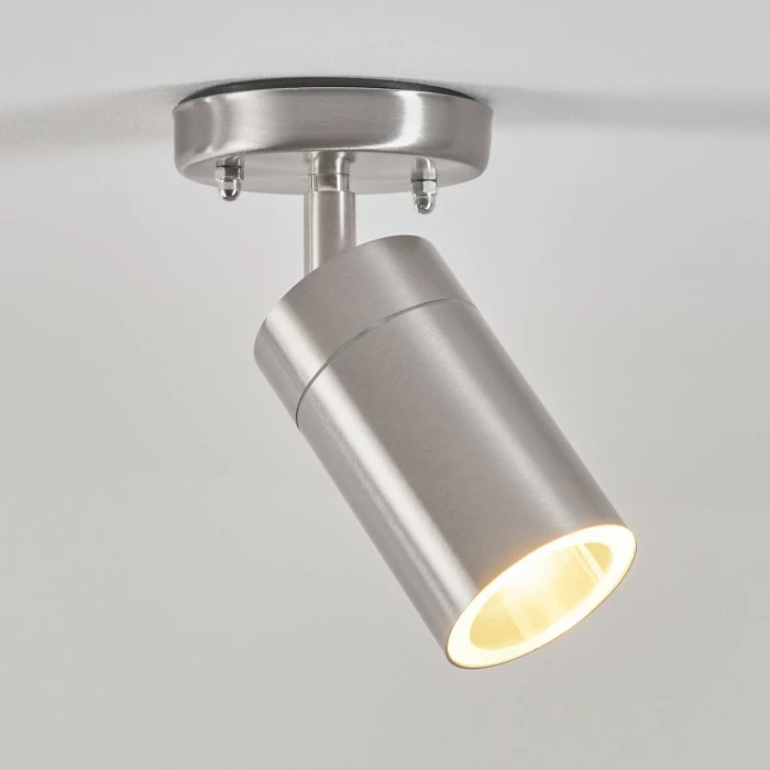 Hofstein Bessiebelle Außendeckenleuchte Edelstahl, Weiß, 1-flammig 10 Hofstein Bessiebelle Außendeckenleuchte Edelstahl, Weiß, 1-flammig – Bild 10