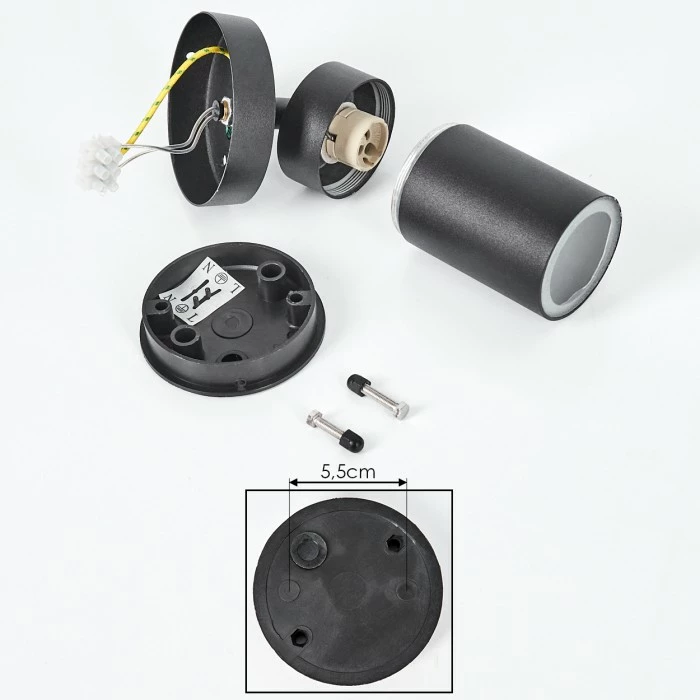 Hofstein Bessiebelle Außendeckenleuchte Schwarz, Weiß, 1-flammig 5 Hofstein Bessiebelle Außendeckenleuchte Schwarz, Weiß, 1-flammig – Bild 5