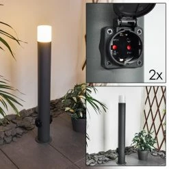 Hofstein Buhrkall Wegeleuchte Anthrazit, 1-flammig