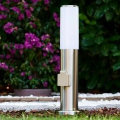 Hofstein Caserta Au&szlig;enstehleuchte Edelstahl, Wei&szlig;, 1-flammig -Deutschland Deckenleuchten außen Verkäufe 2022 caserta aussenstehleuchte h306524 4