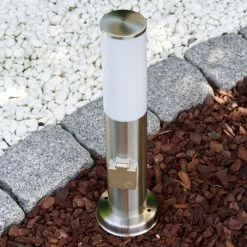 Hofstein Caserta Au&szlig;enstehleuchte Edelstahl, Wei&szlig;, 1-flammig -Deutschland Deckenleuchten außen Verkäufe 2022 caserta aussenstehleuchte h306524 5