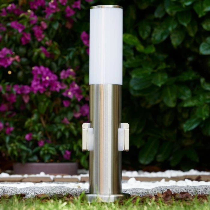 Hofstein Caserta Sockelleuchte Edelstahl, 1-flammig 11 Hofstein Caserta Sockelleuchte Edelstahl, 1-flammig – Bild 11