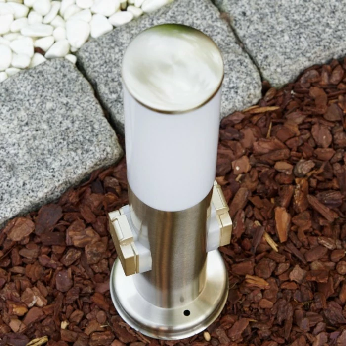 Hofstein Caserta Sockelleuchte Edelstahl, 1-flammig 14 Hofstein Caserta Sockelleuchte Edelstahl, 1-flammig – Bild 14