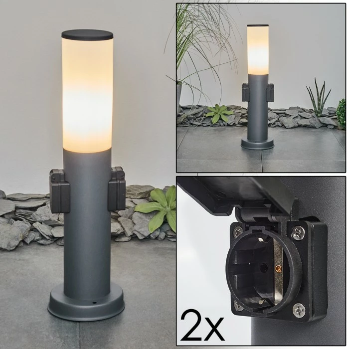 Hofstein Caserta Sockelleuchte Anthrazit, 1-flammig 1 Hofstein Caserta Sockelleuchte Anthrazit, 1-flammig