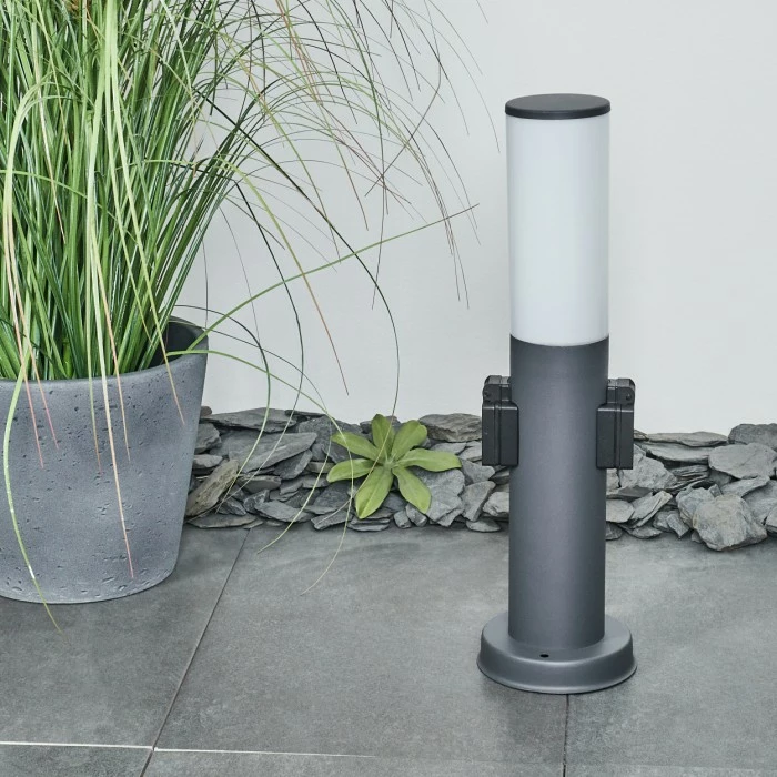 Hofstein Caserta Sockelleuchte Anthrazit, 1-flammig 11 Hofstein Caserta Sockelleuchte Anthrazit, 1-flammig – Bild 11