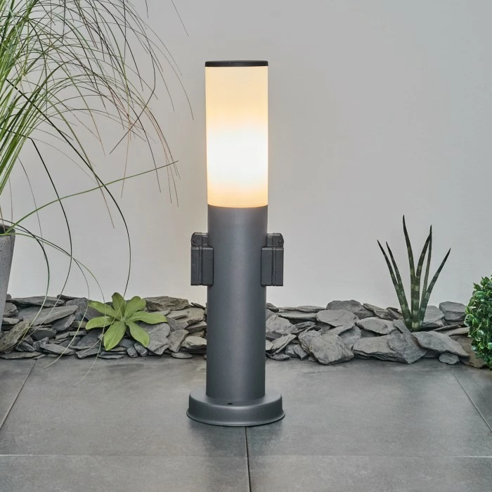 Hofstein Caserta Sockelleuchte Anthrazit, 1-flammig 7 Hofstein Caserta Sockelleuchte Anthrazit, 1-flammig – Bild 7