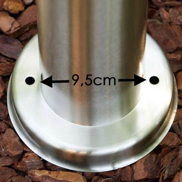 Hofstein Caserta Sockelleuchte Edelstahl, 1-flammig, Bewegungsmelder 3 Hofstein Caserta Sockelleuchte Edelstahl, 1-flammig, Bewegungsmelder – Bild 3