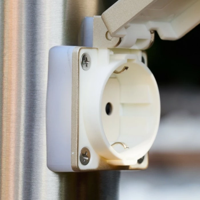 Hofstein Caserta Sockelleuchte Edelstahl, 1-flammig, Bewegungsmelder 10 Hofstein Caserta Sockelleuchte Edelstahl, 1-flammig, Bewegungsmelder – Bild 10