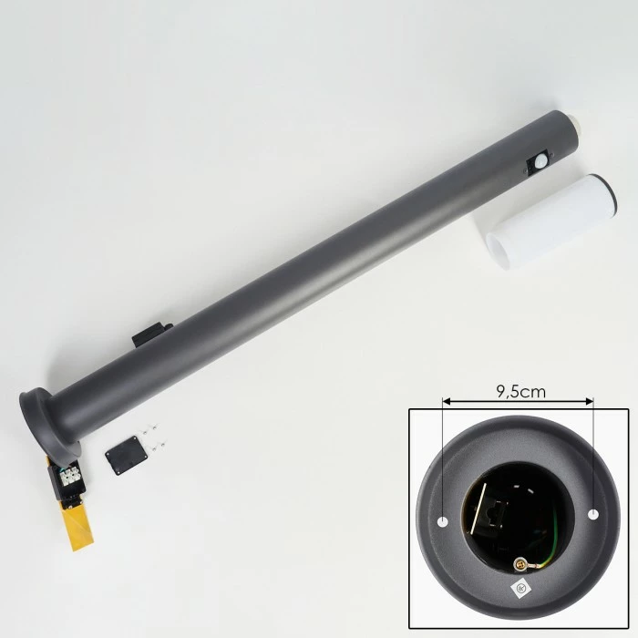 Hofstein Caserta Wegeleuchte Anthrazit, 1-flammig, Bewegungsmelder 5 Hofstein Caserta Wegeleuchte Anthrazit, 1-flammig, Bewegungsmelder – Bild 5