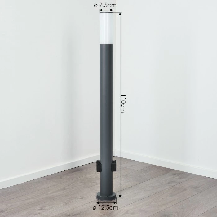 Hofstein Caserta Wegeleuchte Anthrazit, 1-flammig 4 Hofstein Caserta Wegeleuchte Anthrazit, 1-flammig – Bild 4