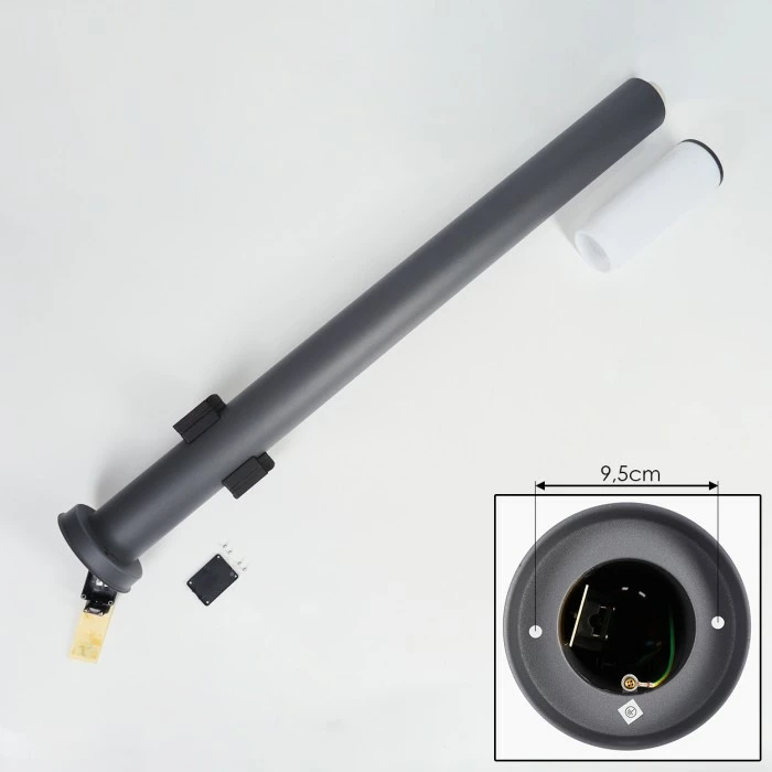 Hofstein Caserta Wegeleuchte Anthrazit, 1-flammig 5 Hofstein Caserta Wegeleuchte Anthrazit, 1-flammig – Bild 5