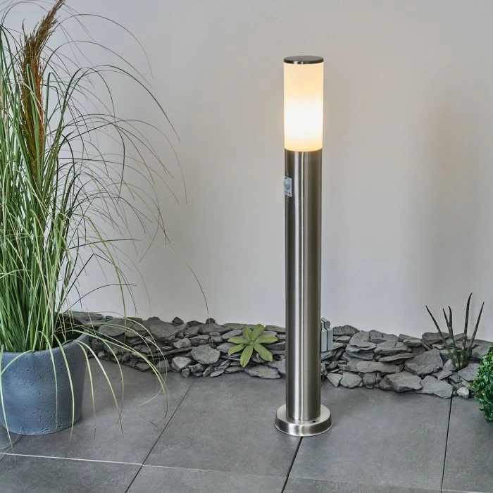 Hofstein Caserta Wegeleuchte Nickel-Matt, 1-flammig, Bewegungsmelder 11 Hofstein Caserta Wegeleuchte Nickel-Matt, 1-flammig, Bewegungsmelder – Bild 11