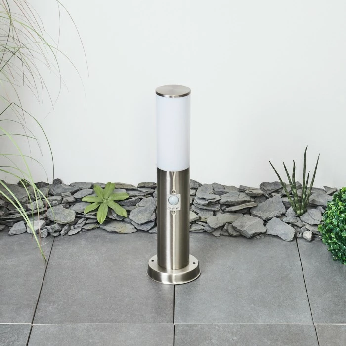 Hofstein Caserta Wegeleuchte Nickel-Matt, 1-flammig, Bewegungsmelder 9 Hofstein Caserta Wegeleuchte Nickel-Matt, 1-flammig, Bewegungsmelder – Bild 9