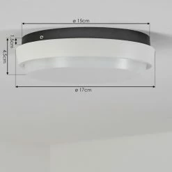 Hofstein Centinela Au&szlig;endeckenleuchte LED Anthrazit, Wei&szlig;, 1-flammig -Deutschland Deckenleuchten außen Verkäufe 2022 centinela aussendeckenleuchte h3590317 3