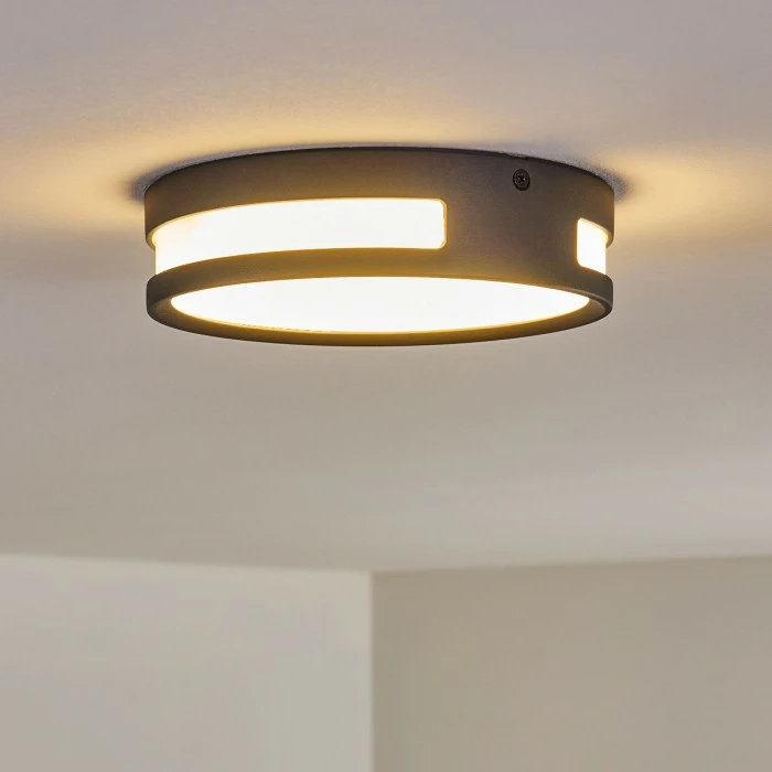 Hofstein Chiavari Außenleuchte LED Anthrazit, 1-flammig 4 Hofstein Chiavari Außenleuchte LED Anthrazit, 1-flammig – Bild 4