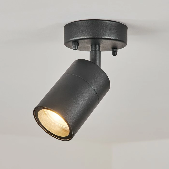 Hofstein Corneda Außendeckenleuchte Schwarz, 1-flammig 11 Hofstein Corneda Außendeckenleuchte Schwarz, 1-flammig – Bild 11