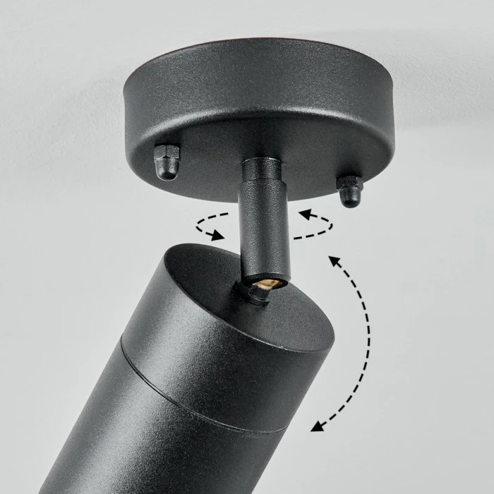 Hofstein Corneda Außendeckenleuchte Schwarz, 1-flammig 3 Hofstein Corneda Außendeckenleuchte Schwarz, 1-flammig – Bild 3