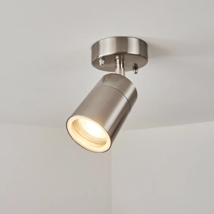 Hofstein Corneda Außendeckenleuchte Edelstahl, 1-flammig 11 Hofstein Corneda Außendeckenleuchte Edelstahl, 1-flammig – Bild 11