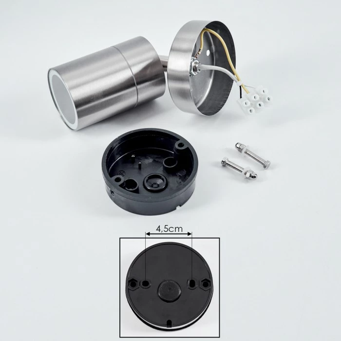 Hofstein Corneda Außendeckenleuchte Edelstahl, 1-flammig 5 Hofstein Corneda Außendeckenleuchte Edelstahl, 1-flammig – Bild 5