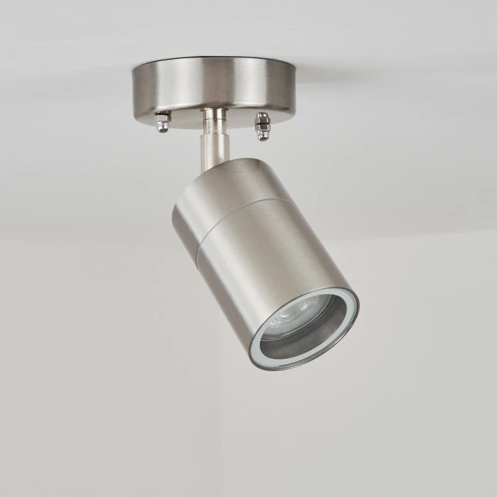 Hofstein Corneda Außendeckenleuchte Edelstahl, 1-flammig 8 Hofstein Corneda Außendeckenleuchte Edelstahl, 1-flammig – Bild 8