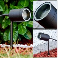 Hofstein Froslev Gartenspieß LED Schwarz, 1-flammig
