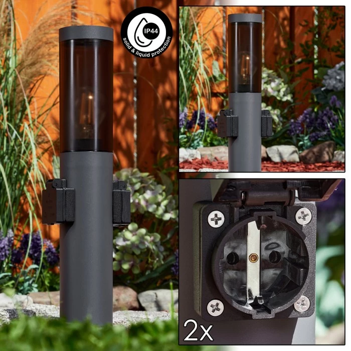 Hofstein Gaborone Sockelleuchte Anthrazit, 1-flammig 1 Hofstein Gaborone Sockelleuchte Anthrazit, 1-flammig