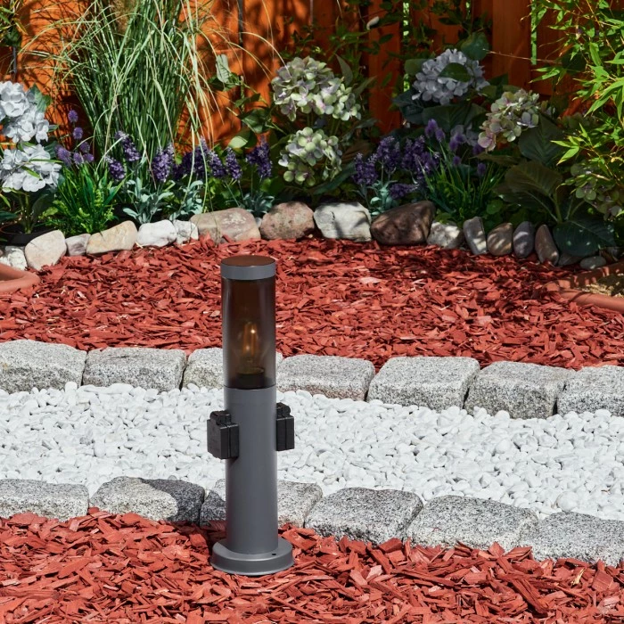 Hofstein Gaborone Sockelleuchte Anthrazit, 1-flammig 7 Hofstein Gaborone Sockelleuchte Anthrazit, 1-flammig – Bild 7