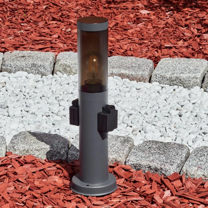 Hofstein Gaborone Sockelleuchte Anthrazit, 1-flammig 10 Hofstein Gaborone Sockelleuchte Anthrazit, 1-flammig – Bild 10