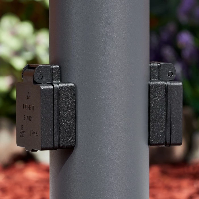 Hofstein Gaborone Sockelleuchte Anthrazit, 1-flammig, Bewegungsmelder 7 Hofstein Gaborone Sockelleuchte Anthrazit, 1-flammig, Bewegungsmelder – Bild 7