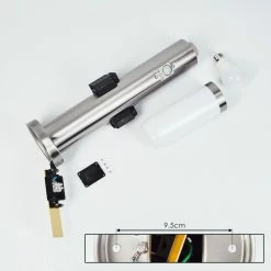 Hofstein Gaborone Wegeleuchte LED Nickel-Matt, 1-flammig, Bewegungsmelder -Deutschland Deckenleuchten außen Verkäufe 2022 gaborone wegeleuchte h3445730 4