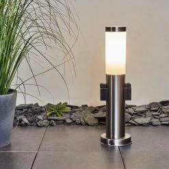 Hofstein Gaborone Wegeleuchte LED Nickel-Matt, 1-flammig -Deutschland Deckenleuchten außen Verkäufe 2022 gaborone wegeleuchte h3451625 10