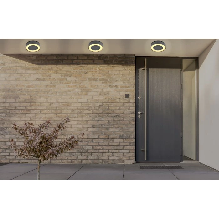 Globo SURA Außendeckenleuchte LED Anthrazit, 1-flammig 1 Globo SURA Außendeckenleuchte LED Anthrazit, 1-flammig