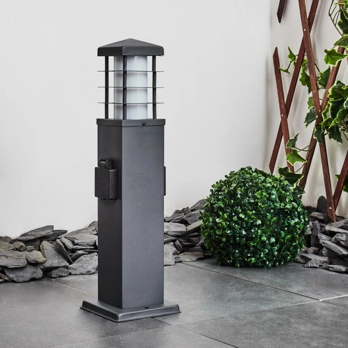 Hofstein Habolale Wegeleuchte Grau, 1-flammig 2 Hofstein Habolale Wegeleuchte Grau, 1-flammig – Bild 2