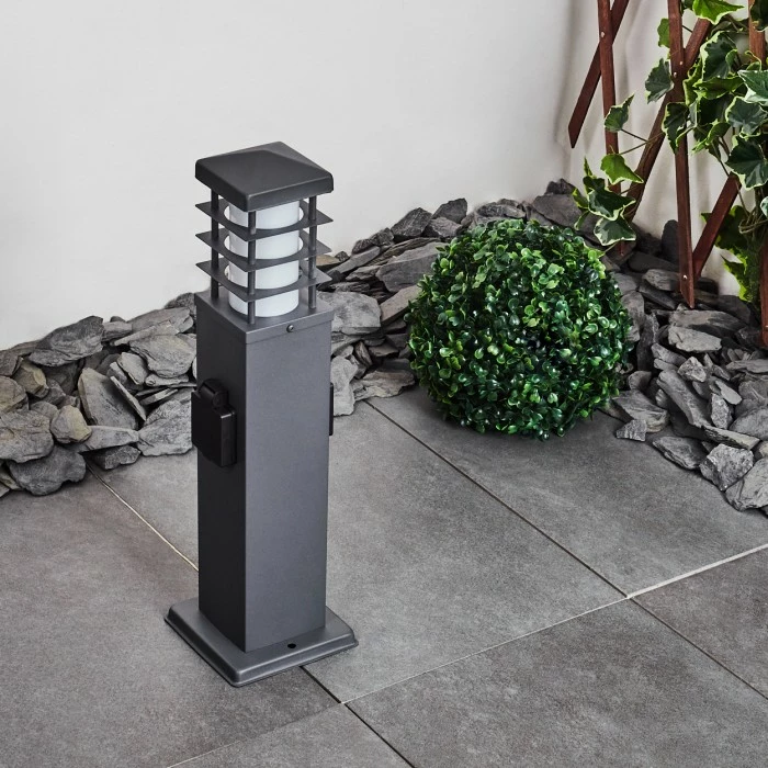 Hofstein Habolale Wegeleuchte Grau, 1-flammig 12 Hofstein Habolale Wegeleuchte Grau, 1-flammig – Bild 12