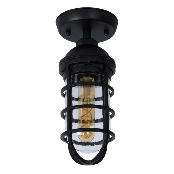 Lucide LIMAL Außendeckenleuchte Schwarz, 1-flammig 2 Lucide LIMAL Außendeckenleuchte Schwarz, 1-flammig – Bild 2