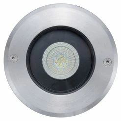 Lutec Lampen Lutec DENVER Bodeneinbauleuchte Edelstahl, 1-flammig