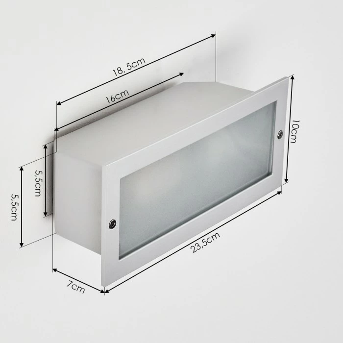 Hofstein Peria Wandeinbauleuchte Weiß, 1-flammig 4 Hofstein Peria Wandeinbauleuchte Weiß, 1-flammig – Bild 4