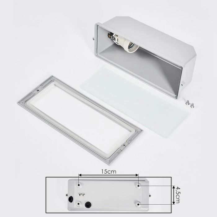 Hofstein Peria Wandeinbauleuchte Weiß, 1-flammig 5 Hofstein Peria Wandeinbauleuchte Weiß, 1-flammig – Bild 5