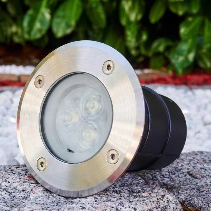 Hofstein Ronshoved Bodeneinbauleuchte LED Chrom, Schwarz, 3-flammig 10 Hofstein Ronshoved Bodeneinbauleuchte LED Chrom, Schwarz, 3-flammig – Bild 10