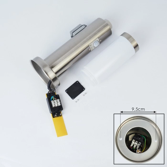 Hofstein Sessa Wegeleuchte Nickel-Matt, 1-flammig, Bewegungsmelder 5 Hofstein Sessa Wegeleuchte Nickel-Matt, 1-flammig, Bewegungsmelder – Bild 5