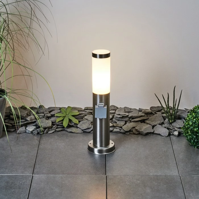 Hofstein Sessa Wegeleuchte Nickel-Matt, 1-flammig 11 Hofstein Sessa Wegeleuchte Nickel-Matt, 1-flammig – Bild 11