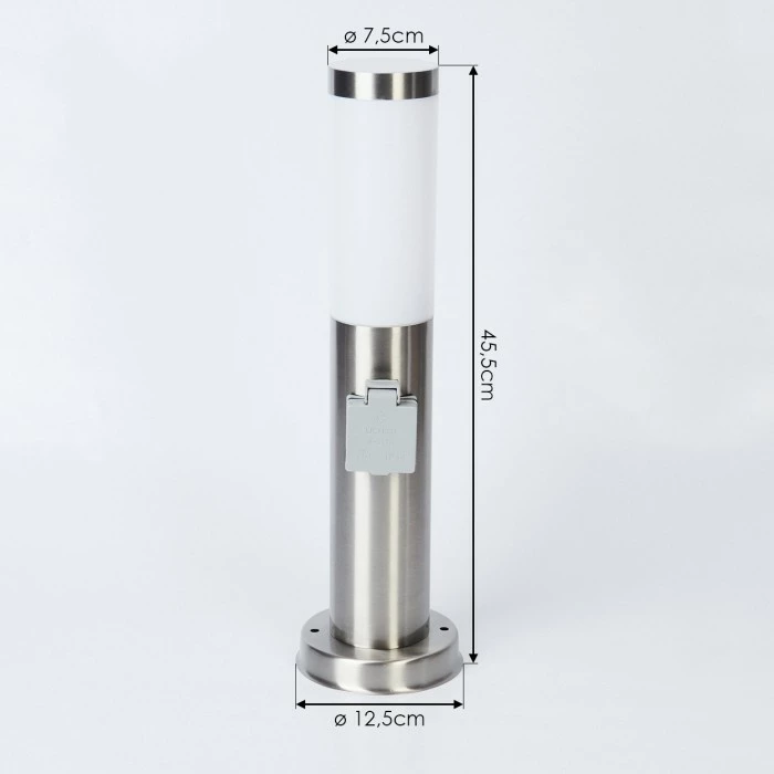 Hofstein Sessa Wegeleuchte Nickel-Matt, 1-flammig 4 Hofstein Sessa Wegeleuchte Nickel-Matt, 1-flammig – Bild 4