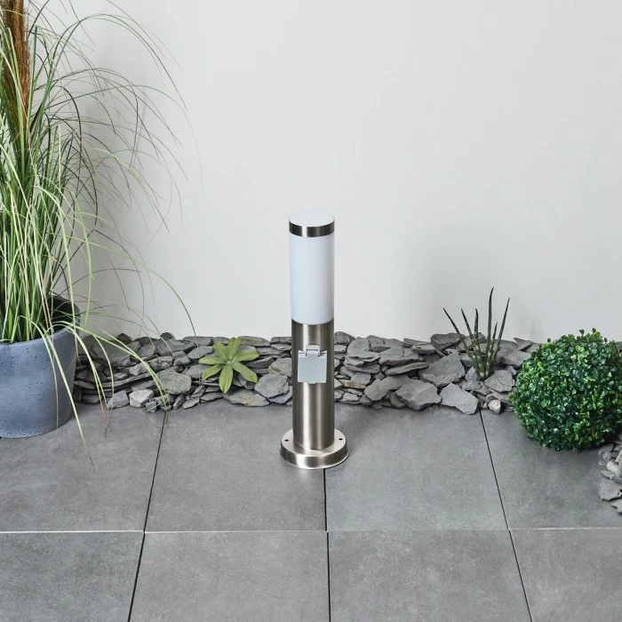 Hofstein Sessa Wegeleuchte Nickel-Matt, 1-flammig 5 Hofstein Sessa Wegeleuchte Nickel-Matt, 1-flammig – Bild 5