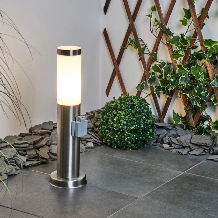 Hofstein Sessa Wegeleuchte Nickel-Matt, 1-flammig 6 Hofstein Sessa Wegeleuchte Nickel-Matt, 1-flammig – Bild 6