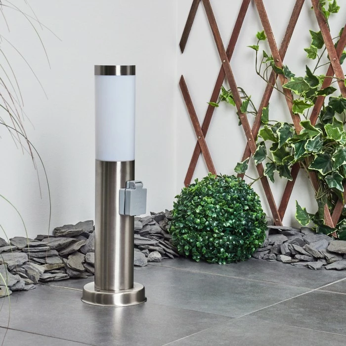 Hofstein Sessa Wegeleuchte Nickel-Matt, 1-flammig 10 Hofstein Sessa Wegeleuchte Nickel-Matt, 1-flammig – Bild 10