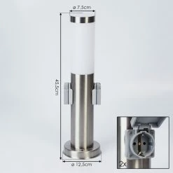 Hofstein Sessa Wegeleuchte Nickel-Matt, 1-flammig -Deutschland Deckenleuchten außen Verkäufe 2022 sessa wegeleuchte h3018101 3