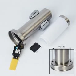 Hofstein Sessa Wegeleuchte Nickel-Matt, 1-flammig -Deutschland Deckenleuchten außen Verkäufe 2022 sessa wegeleuchte h3018101 4