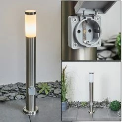 Hofstein Sessa Wegeleuchte Nickel-Matt, 1-flammig